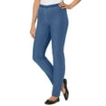thumbnail image 1 of Woman Within Plus Size Tall Pull-On Elastic-Waist Stretch Fineline Denim Jeans, 1 of 6