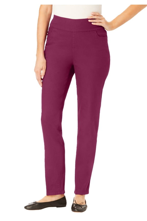 Plus Size Tall Flex Pull-On Straight-Leg Gap-Free Stretch Denim Jeans