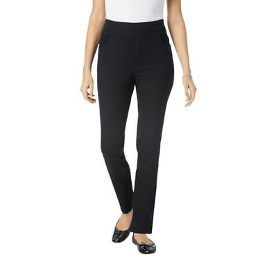 Woman Within Plus Size Tall Flex-Fit Pull-On Straight-Leg Denim Jean