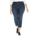thumbnail image 1 of Woman Within Plus Size Tall Stretch Denim Five-Pocket Girlfriend Jeans, 1 of 5