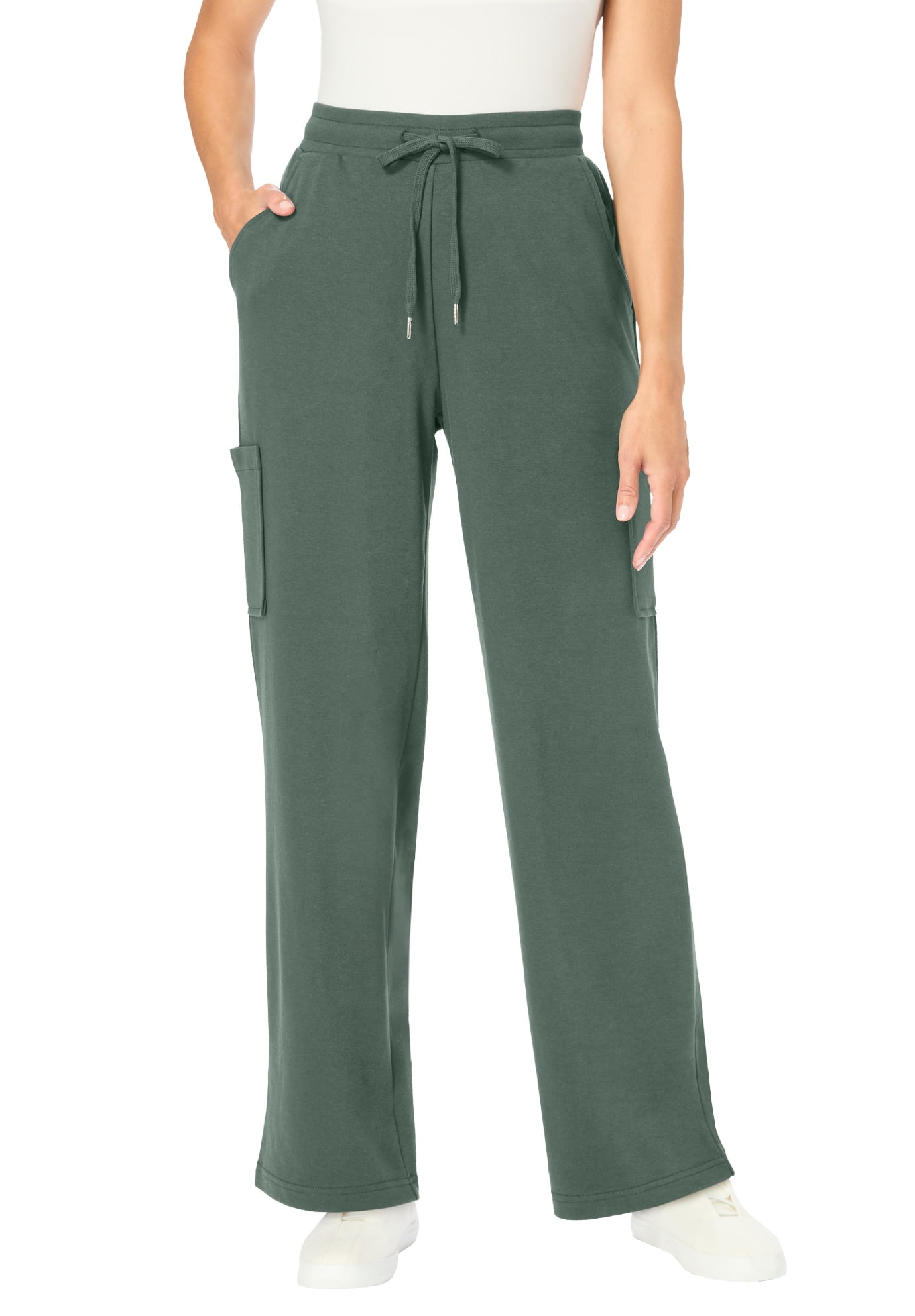 Plus Size Tall Knit Pull-On Drawstring Cargo Pants
