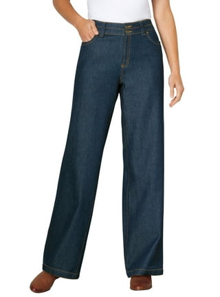 Woman Within Women's Plus Size Tall Perfect Relaxed Cotton Jean 