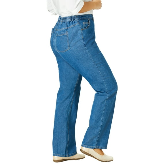 Woman Within Plus Size Tall Perfect Side Elastic Denim Jean