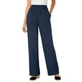 thumbnail image 1 of Woman Within Plus Size Tall Pull-On Elastic Waist Soft Pants, 1 of 6