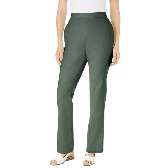 Woman Within Plus Size Tall Straight Leg Linen Pant
