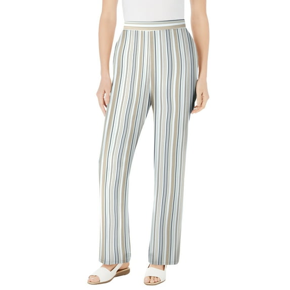 Woman Within Plus Size Tall Straight Leg Linen Pant