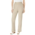thumbnail image 1 of Woman Within Plus Size Tall Straight Leg Linen Pant, 1 of 6