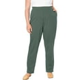 thumbnail image 1 of Woman Within Plus Size Tall Straight-Leg Stretch Ponte-Knit Pull-On Pants, 1 of 6