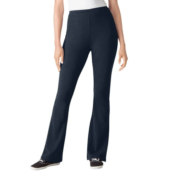 Woman Within Women's Plus Size Petite Stretch Cotton Bootcut Pant