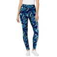 thumbnail image 1 of Woman Within Plus Size Petite Stretch-Cotton Knit Pull-On Printed Leggings, 1 of 5