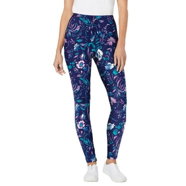 Woman Within Plus Size Tall Stretch Cotton Printed Legging