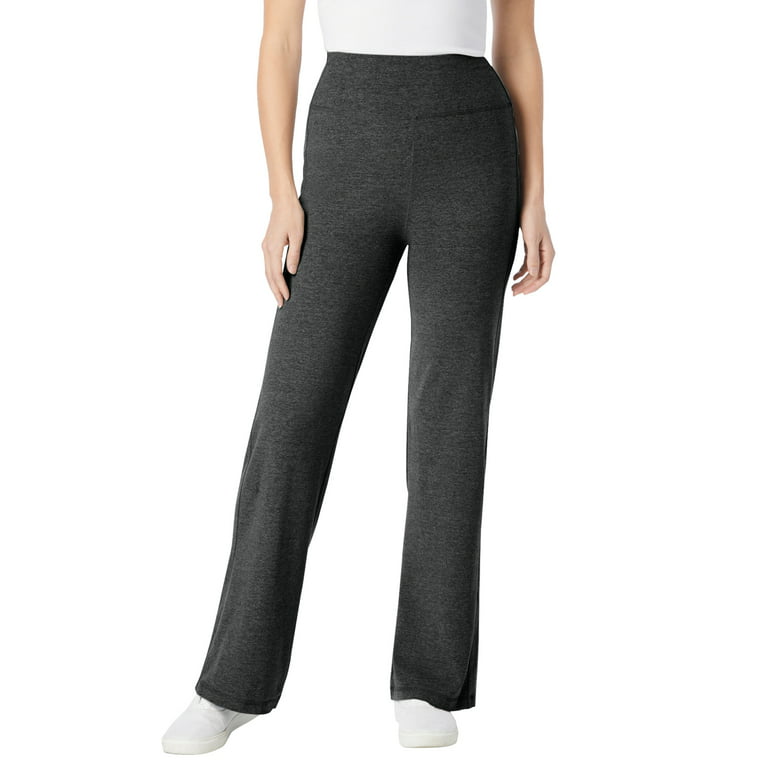 Woman Within Women's Plus Size Tall Stretch Cotton Wide Leg Pant Pant