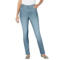 thumbnail image 1 of Woman Within Plus Size Tall Stretch-Denim Slim-Leg Five-Pocket Jeans, 1 of 6