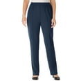 thumbnail image 1 of Woman Within Plus Size Tall Knit Hassle-Free Pull-On Elastic-Waist Pants, 1 of 6