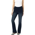 thumbnail image 1 of Woman Within Plus Size Tall Fineline Stretch Denim Wide-Leg Pull-On Jeans, 1 of 4