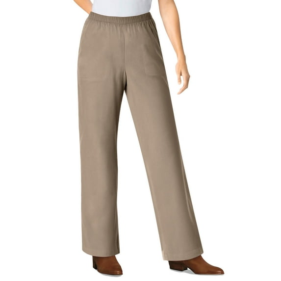 Woman Within Plus Size Tall Fineline Stretch Denim Wide-Leg Pull-On Jeans