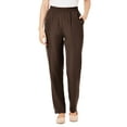 thumbnail image 1 of Woman Within Plus Size Tall Woven Hassle-Free Pull-On Pants, 1 of 4