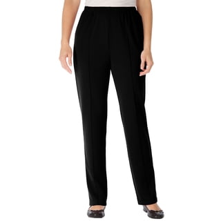Woman Within Plus Size Knit Hassle-Free Pull-On Elastic-Waist Pants