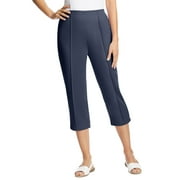 WOMAN WITHIN Plus Size The Hassle-Free Soft Knit Capri