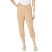 WOMAN WITHIN Plus Size The Hassle-Free Soft Knit Capri