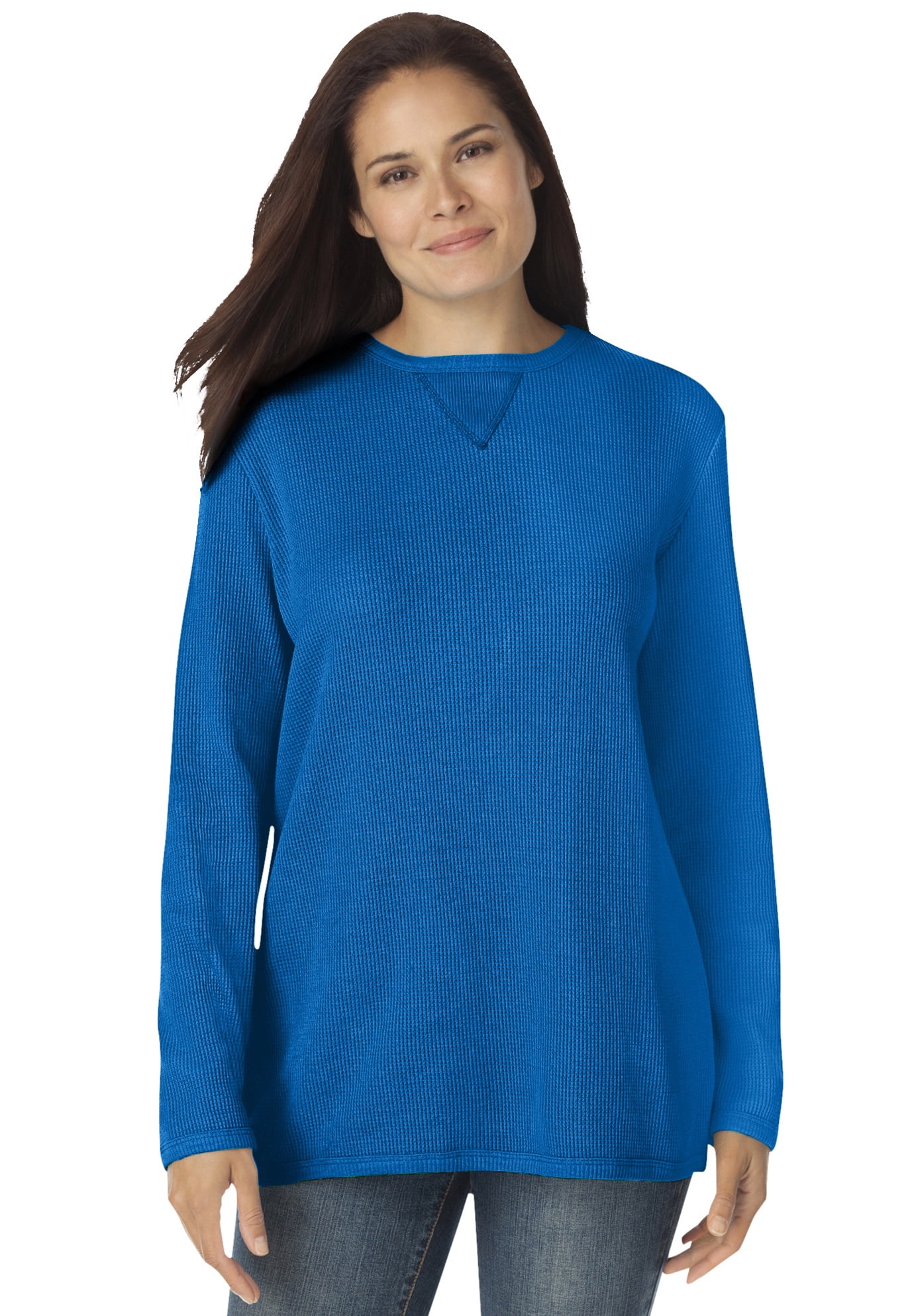 Woman Within Women's Plus Size Thermal Sweatshirt