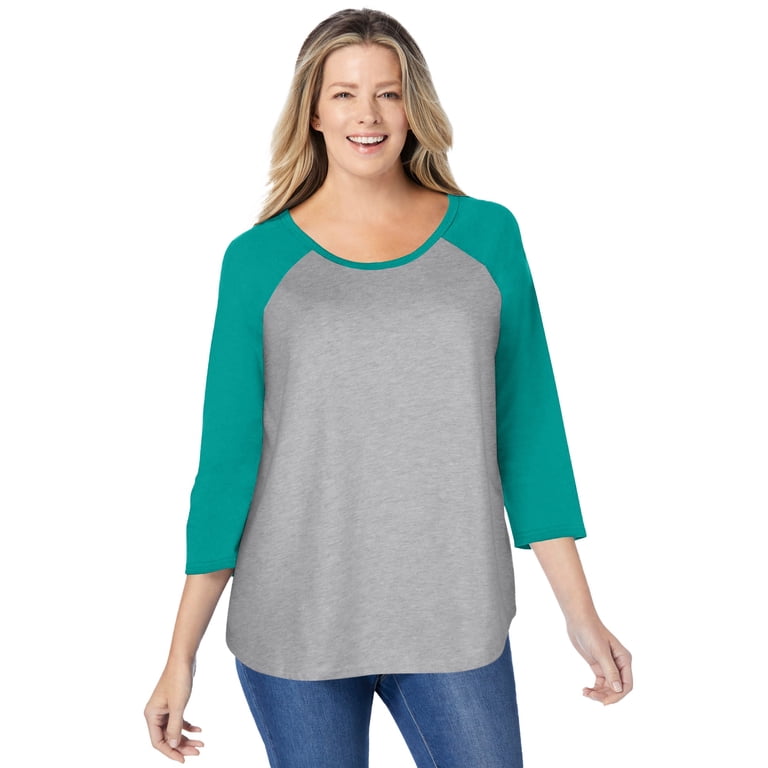 Joe's USA Unisex Baseball Raglan Shirt - Grey/Maroon Triblend Three-Quarter Sleeve Tee