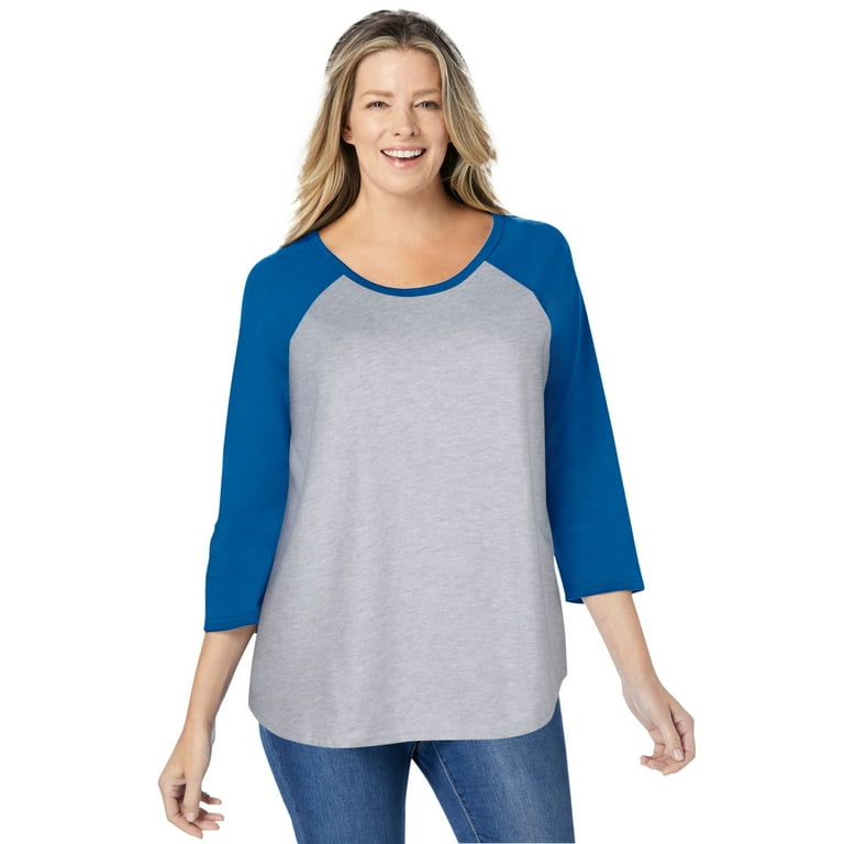 plus size women's baseball tees