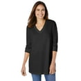 thumbnail image 1 of Woman Within Plus Size Three-Quarter Sleeve Thermal Sweatshirt, 1 of 5