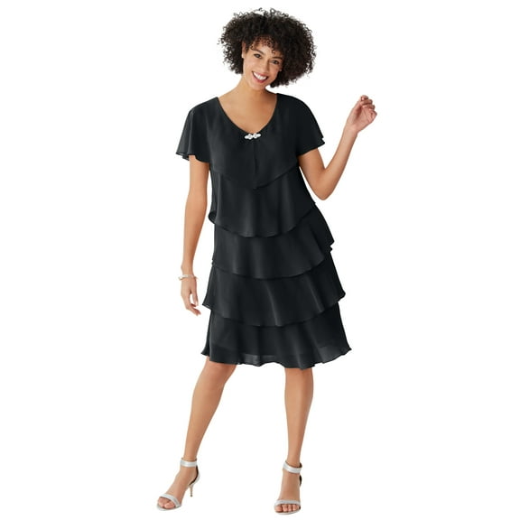 Woman Within Plus Size Three-Tier Dress