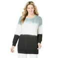 thumbnail image 1 of Woman Within Plus Size Tie-Dyed Knit Sweatshirt Tunic, 1 of 6
