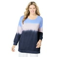 thumbnail image 1 of Woman Within Plus Size Tie-Dyed Knit Sweatshirt Tunic, 1 of 6