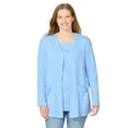 thumbnail image 1 of Woman Within Plus Size Two-Pocket Ribbed Cardigan, 1 of 3