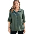thumbnail image 1 of Woman Within Plus Size Utility Button Down Shirt, 1 of 5