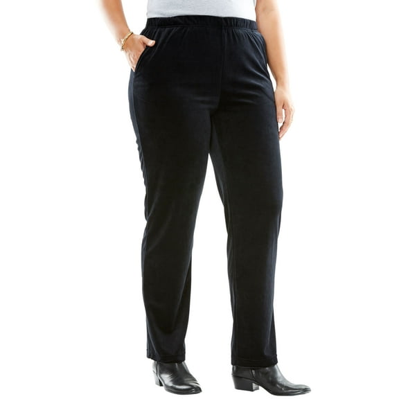 Woman Within Plus Size Velour Pant