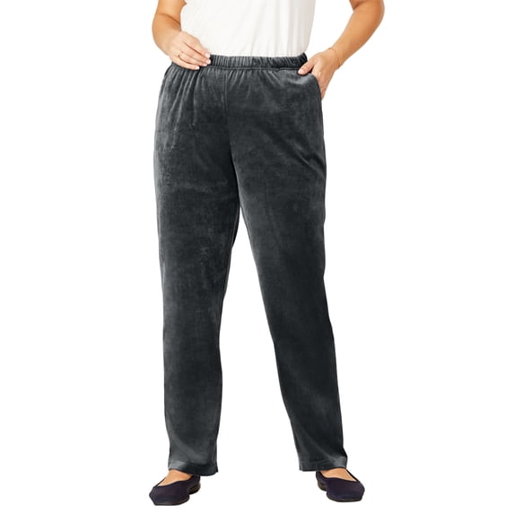 Woman Within Plus Size Velour Pant