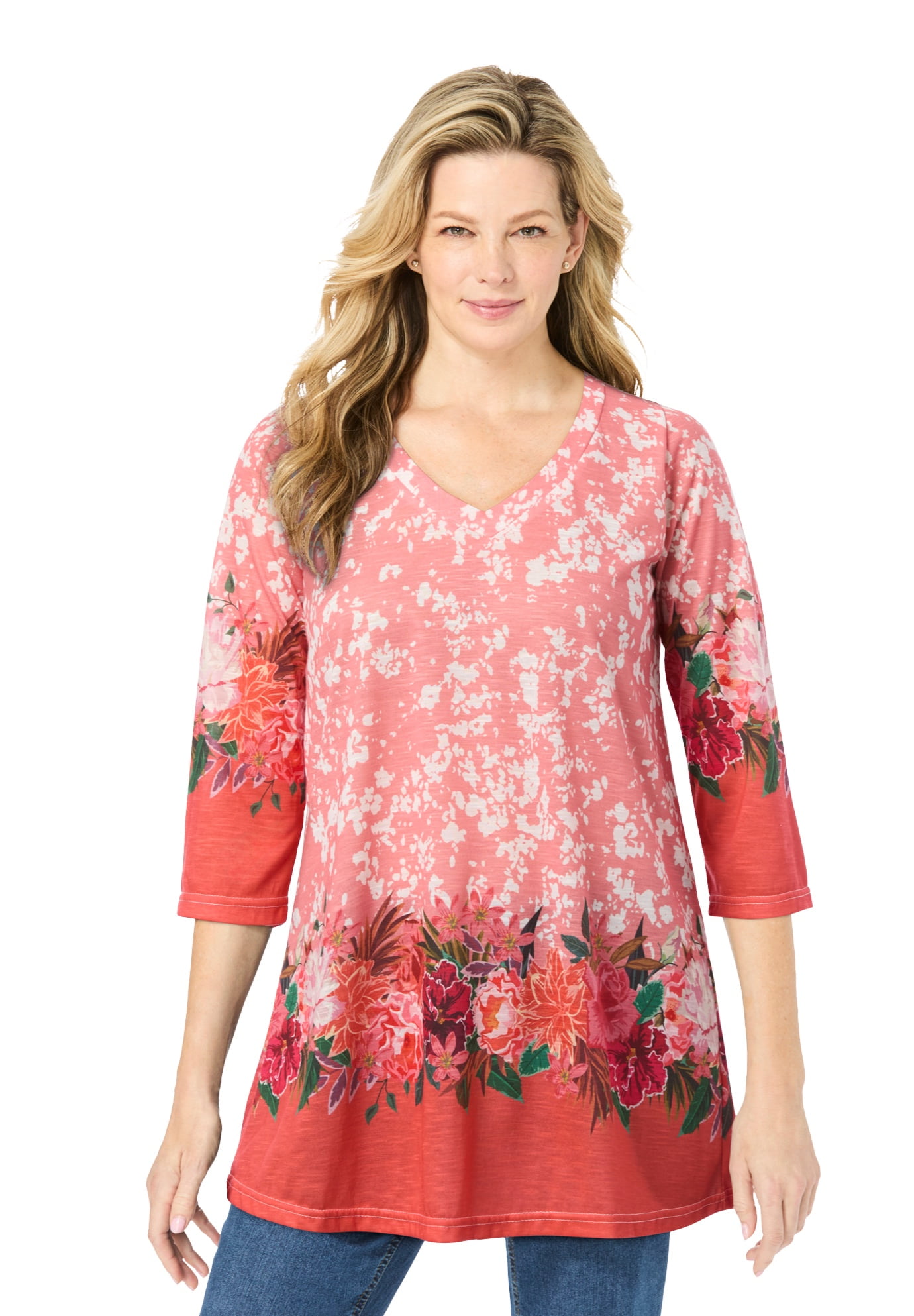 Plus Size Watercolor Tunic