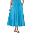 thumbnail image 1 of Woman Within Plus Size Wide Elastic Waist Skirt, 1 of 6