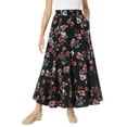 thumbnail image 1 of Woman Within Plus Size Wide Elastic Waist Skirt, 1 of 5