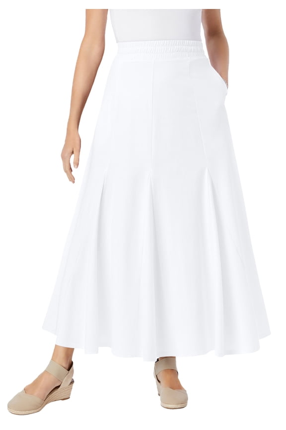 Plus Size Wide Elastic Waist Skirt