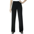 thumbnail image 1 of Woman Within Plus Size Stretch Ponte Knit Pull-On Wide-Leg Pants, 1 of 6