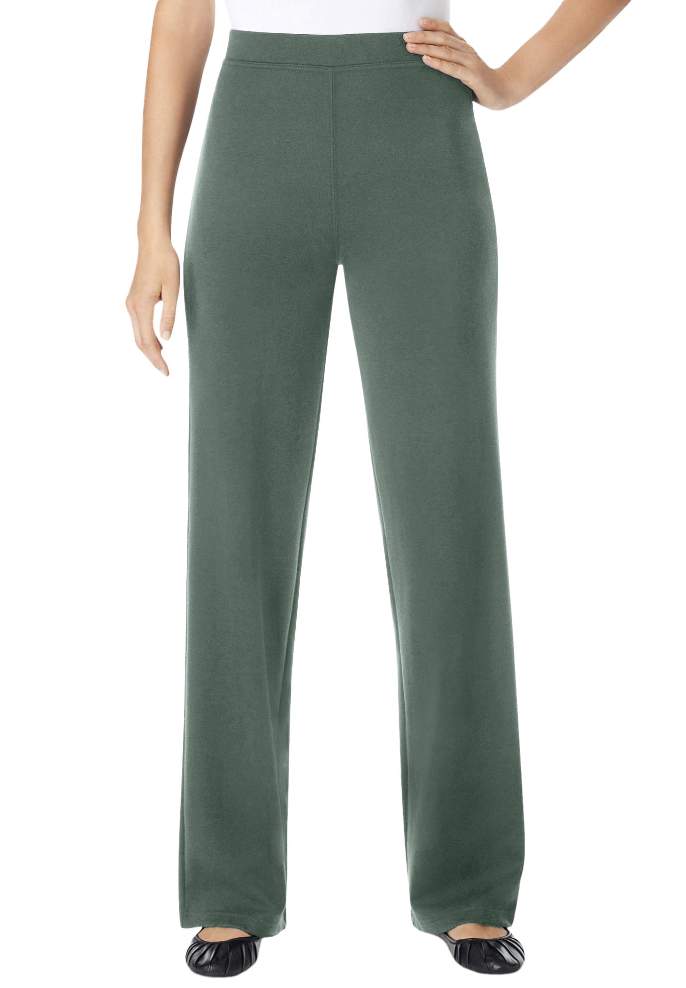 Plus Size Knit Wide-Leg Pants