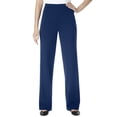 thumbnail image 1 of Woman Within Plus Size Stretch Ponte Knit Pull-On Wide-Leg Pants, 1 of 6