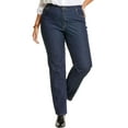 thumbnail image 1 of Woman Within Plus Size Stretch Denim Wide-Leg Five-Pocket Jeans, 1 of 5