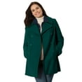 thumbnail image 1 of Woman Within Plus Size Wool-Blend Double-Breasted Peacoat, 1 of 5