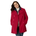 thumbnail image 1 of Woman Within Plus Size Wool-Blend Double-Breasted Peacoat, 1 of 5