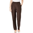 thumbnail image 1 of Woman Within Plus Size Woven Hassle-Free Pull-On Pants, 1 of 5