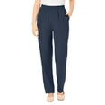 thumbnail image 1 of Woman Within Plus Size Woven Hassle-Free Pull-On Pants, 1 of 4
