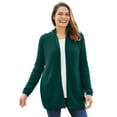 thumbnail image 1 of Woman Within Plus Size Zip Front Shaker Cardigan Sweater, 1 of 3