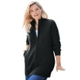 thumbnail image 1 of Woman Within Plus Size Zip Front Shaker Cardigan Sweater, 1 of 6