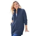 thumbnail image 1 of Woman Within Plus Size Zip Front Shaker Cardigan Sweater, 1 of 6